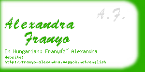 alexandra franyo business card