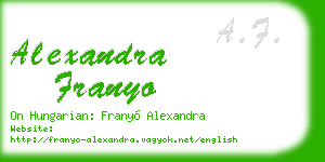 alexandra franyo business card